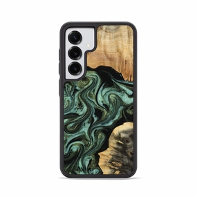 Scratch Resistant Galaxy S25 Wood Phone Case - Lowell (Green, 770988)