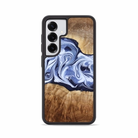 Galaxy S25 Wood Phone Case - Lucie (Blue, 777009) Case Friendly Glass