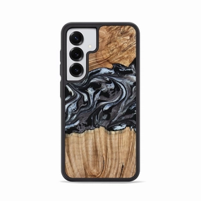 Galaxy S25 Wood Phone Case - Luz (Black & White, 776633) Case Friendly