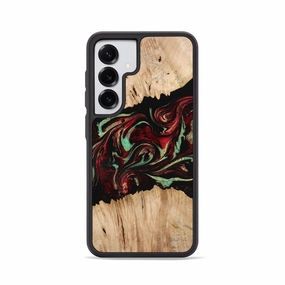 Galaxy S25 Wood Phone Case - Makai (Red, 775662) Case Friendly Glass Anti Static