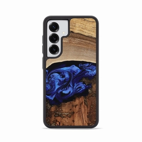 Galaxy S25 Wood Phone Case - Mckayla (Blue, 781777) Fingerprint Free