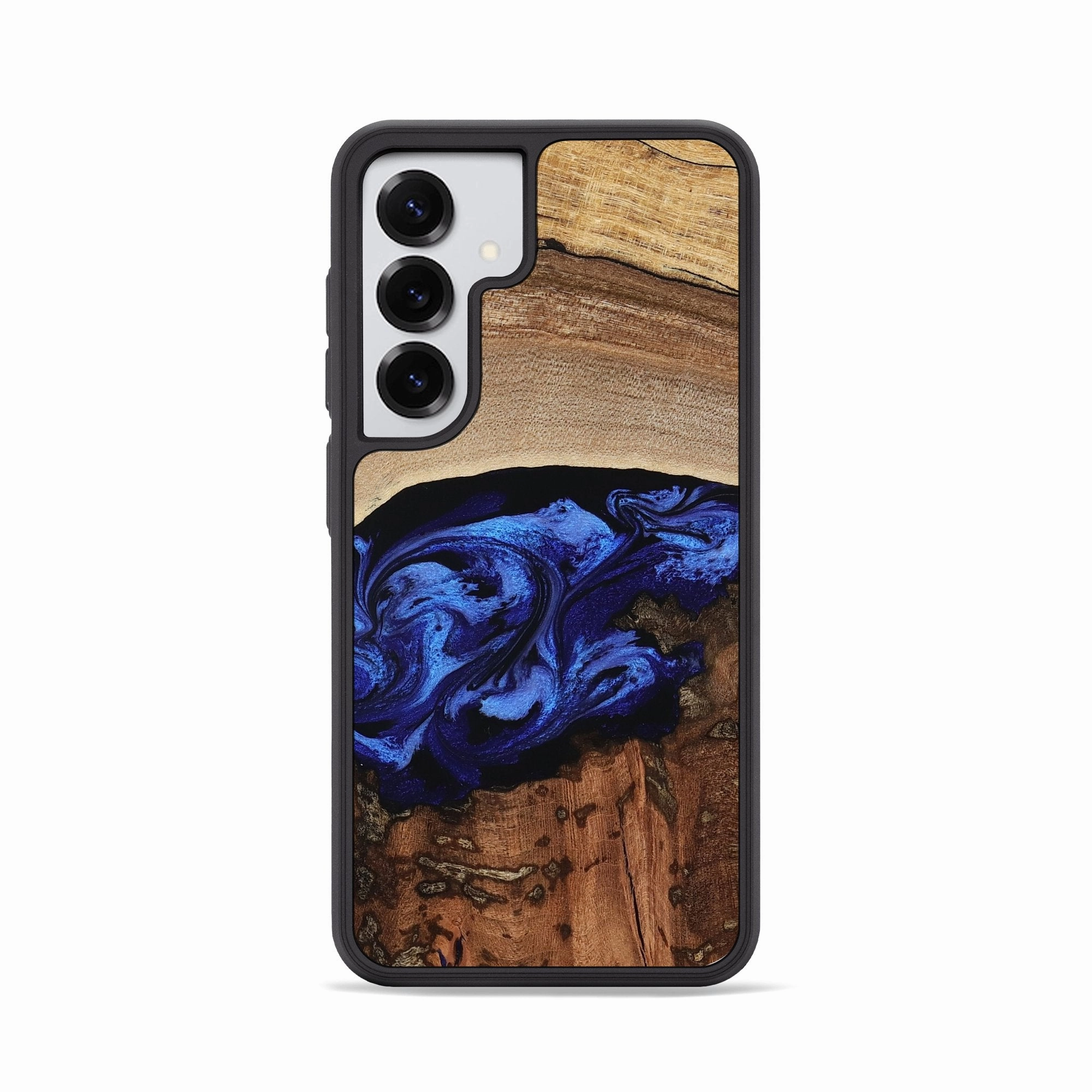 Galaxy S25 Wood Phone Case - Mckayla (Blue, 781777) Fingerprint Free