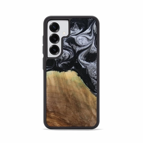 Galaxy S25 Wood Phone Case - Merritt (Black & White, 777996) Bubble Free Scratch Protection