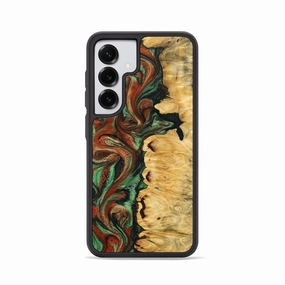 Galaxy S25 Wood Phone Case - Mitch (Green, 777604) Ultra Clear