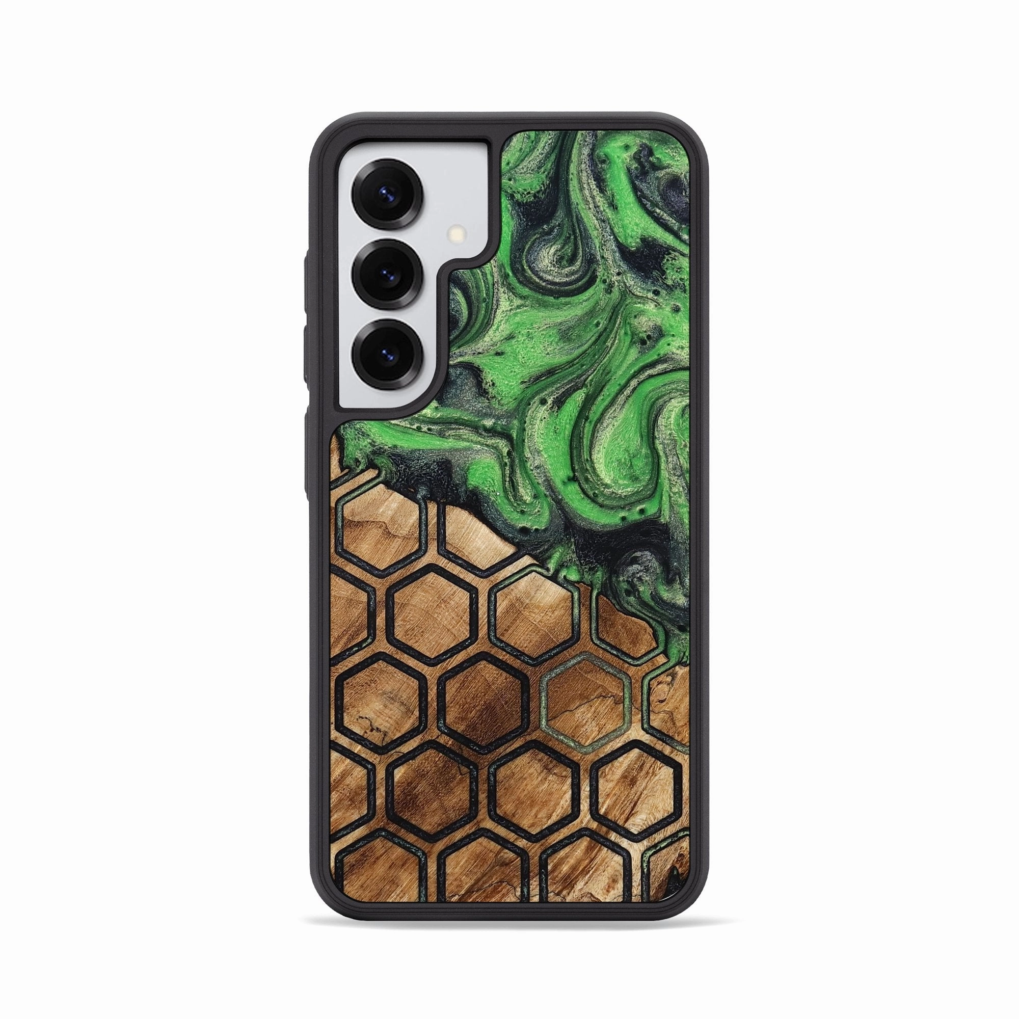 Galaxy S25 Wood Phone Case - Monika (Pattern, 775381) Crystal Clear Screen Case Friendly Glass