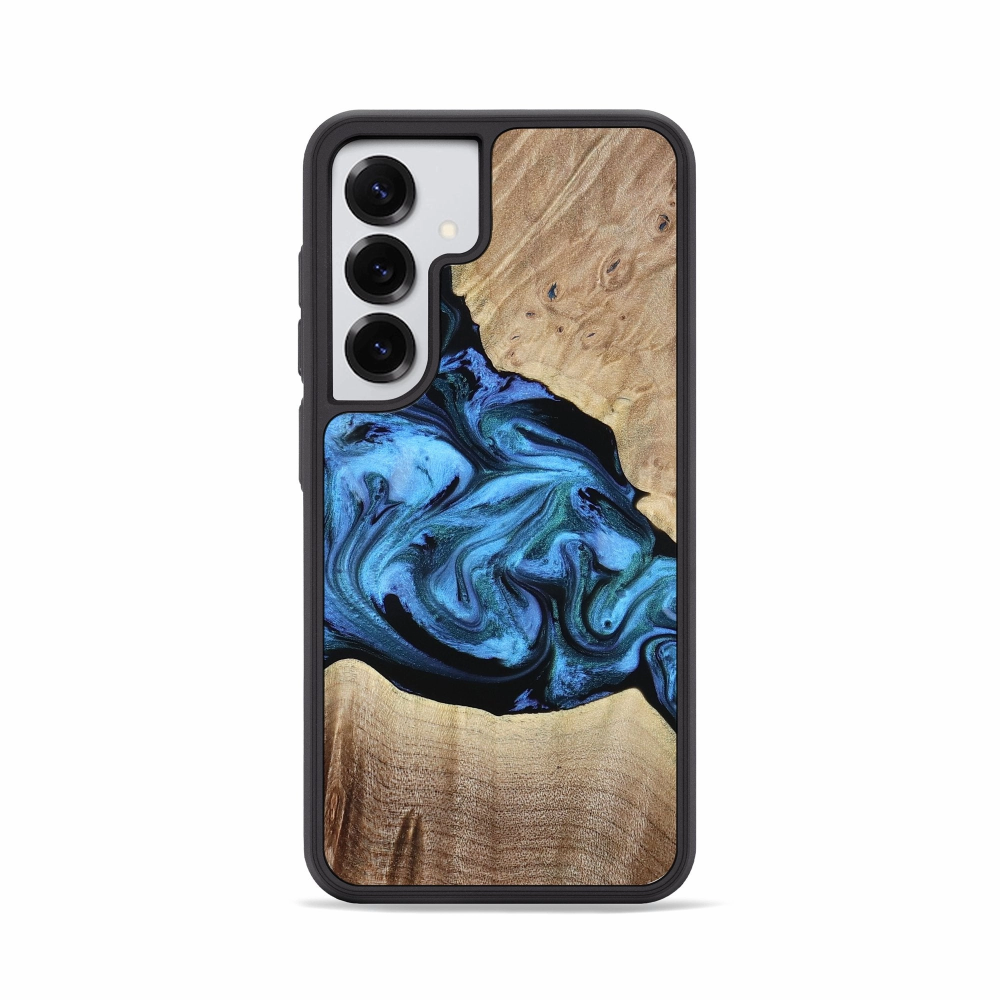 HD Screen Protector Galaxy S25 Wood Phone Case - Nevaeh (Blue, 779290)