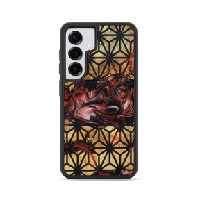 Galaxy S25 Wood Phone Case - Onyx (Pattern, 780994) Anti Shock Film Anti Finger Mark Film