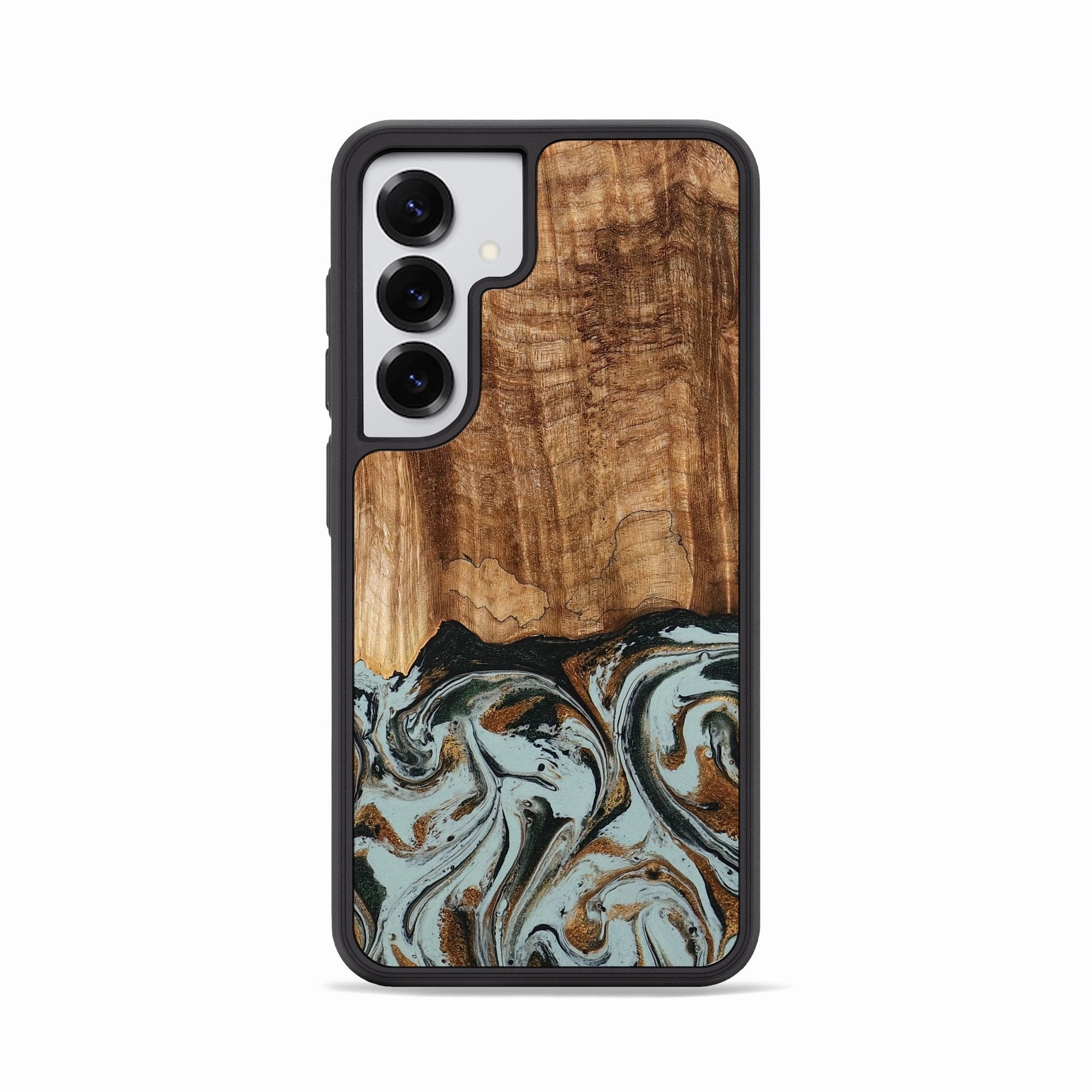Galaxy S25 Wood Phone Case - Osman (Green, 778654) Bubble Resistant Film Screen Defense