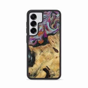 Crystal Clear Galaxy S25 Wood Phone Case - Randell (Green, 781365)