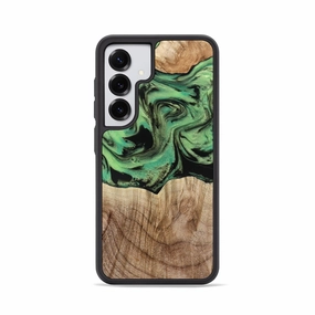 Smooth Touch Film Galaxy S25 Wood Phone Case - Ray (Green, 777637)