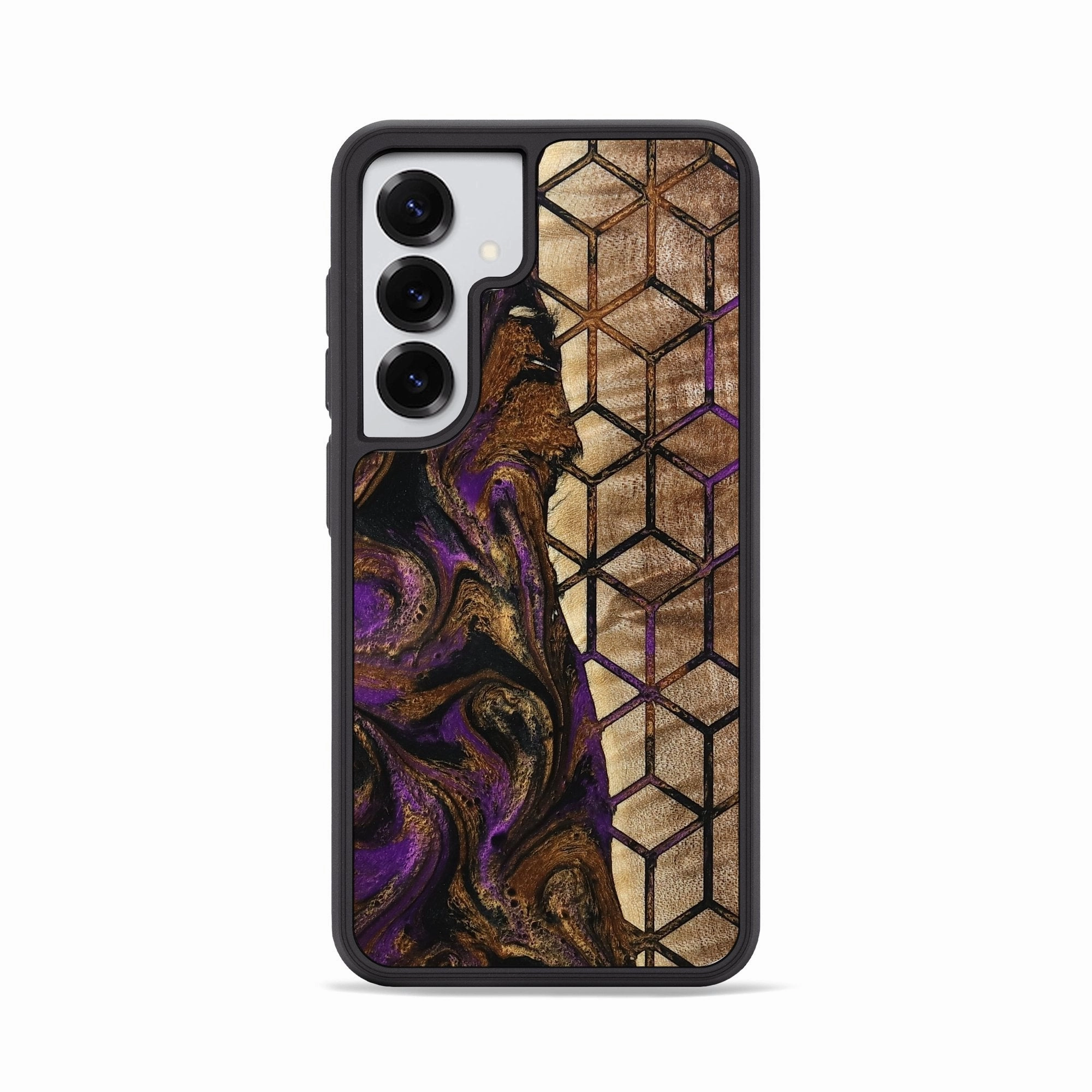 Scratch Proof Glass Galaxy S25 Wood Phone Case - Reed (Pattern, 776723)
