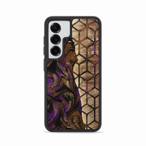 Scratch Proof Glass Galaxy S25 Wood Phone Case - Reed (Pattern, 776723)