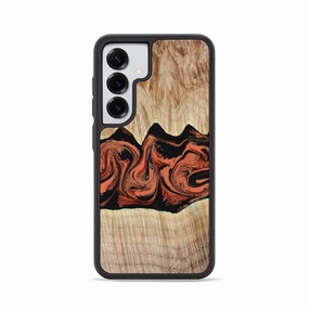 Galaxy S25 Wood Phone Case - Riya (Red, 780435) Anti Scratch Screen