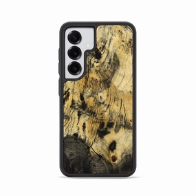 Scratch Proof Tempered Screen Protector Galaxy S25 Wood Phone Case - Roscoe (Wood Burl, 779639)