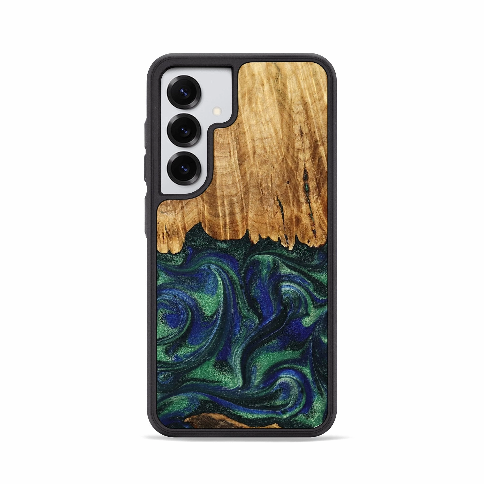 Galaxy S25 Wood Phone Case - Rowen (Green, 778950) Smooth Touch Film