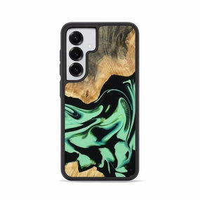 Galaxy S25 Wood Phone Case - Saniya (Green, 781765) Anti Finger Smudge