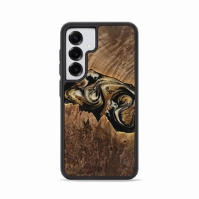 Screen Defense Galaxy S25 Wood Phone Case - Saundra (Black & White, 770920)