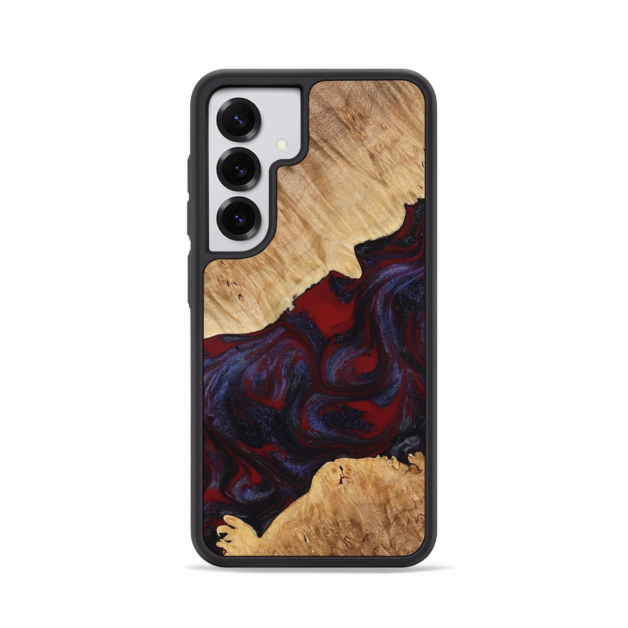 Galaxy S25 Wood Phone Case - Scot (Red, 776631) Anti Yellowing Screen Anti Glare