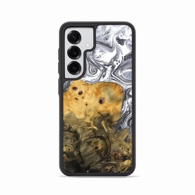 Anti Finger Grease Edge Guard Galaxy S25 Wood Phone Case - Sean (Black & White, 773642)