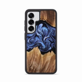 Anti Finger Mark Film Fingerprint Shield Galaxy S25 Wood Phone Case - Sheena (Blue, 770107)