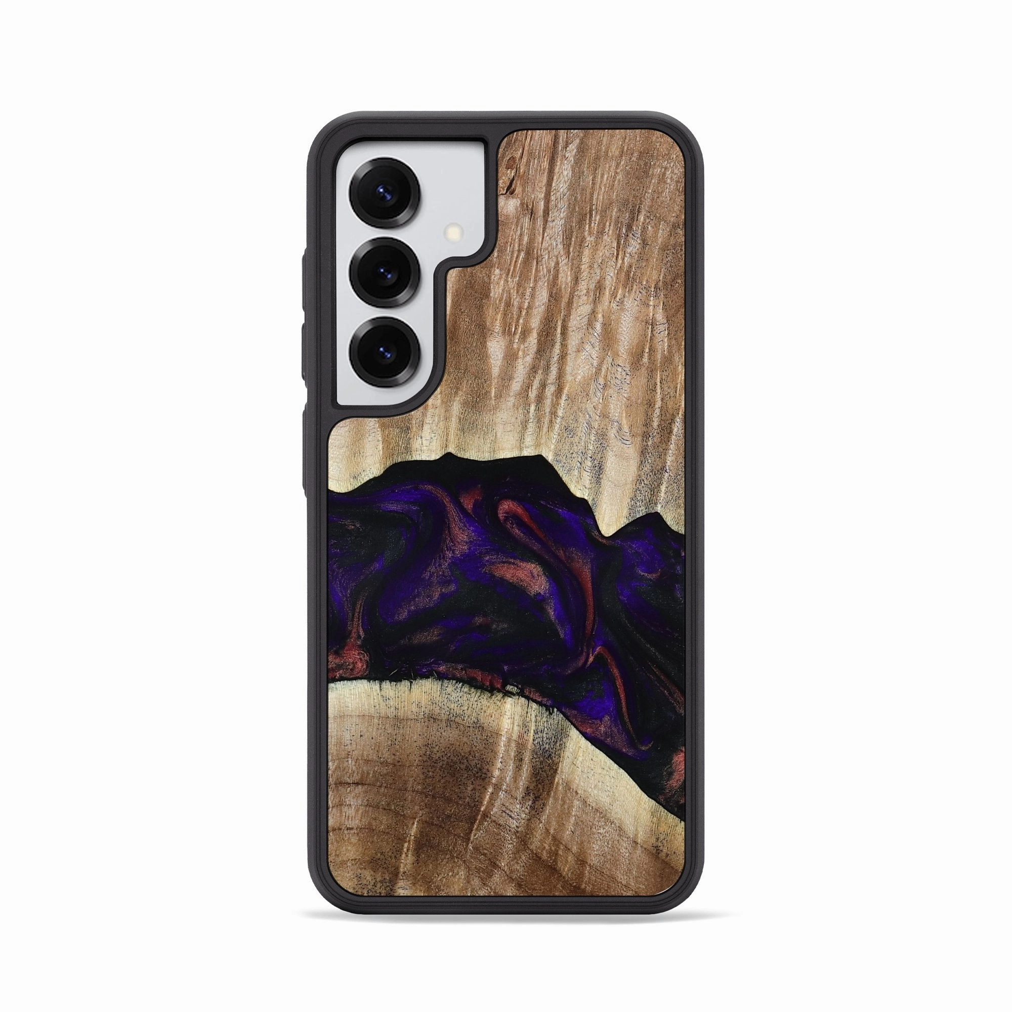 Galaxy S25 Wood Phone Case - Siena (Purple, 781681) Shockproof Impact Resistant