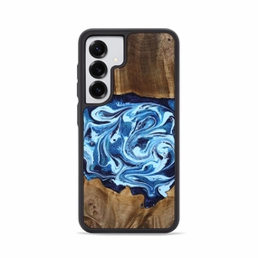 Rounded Edges Galaxy S25 Wood Phone Case - Stefani (Blue, 780055)