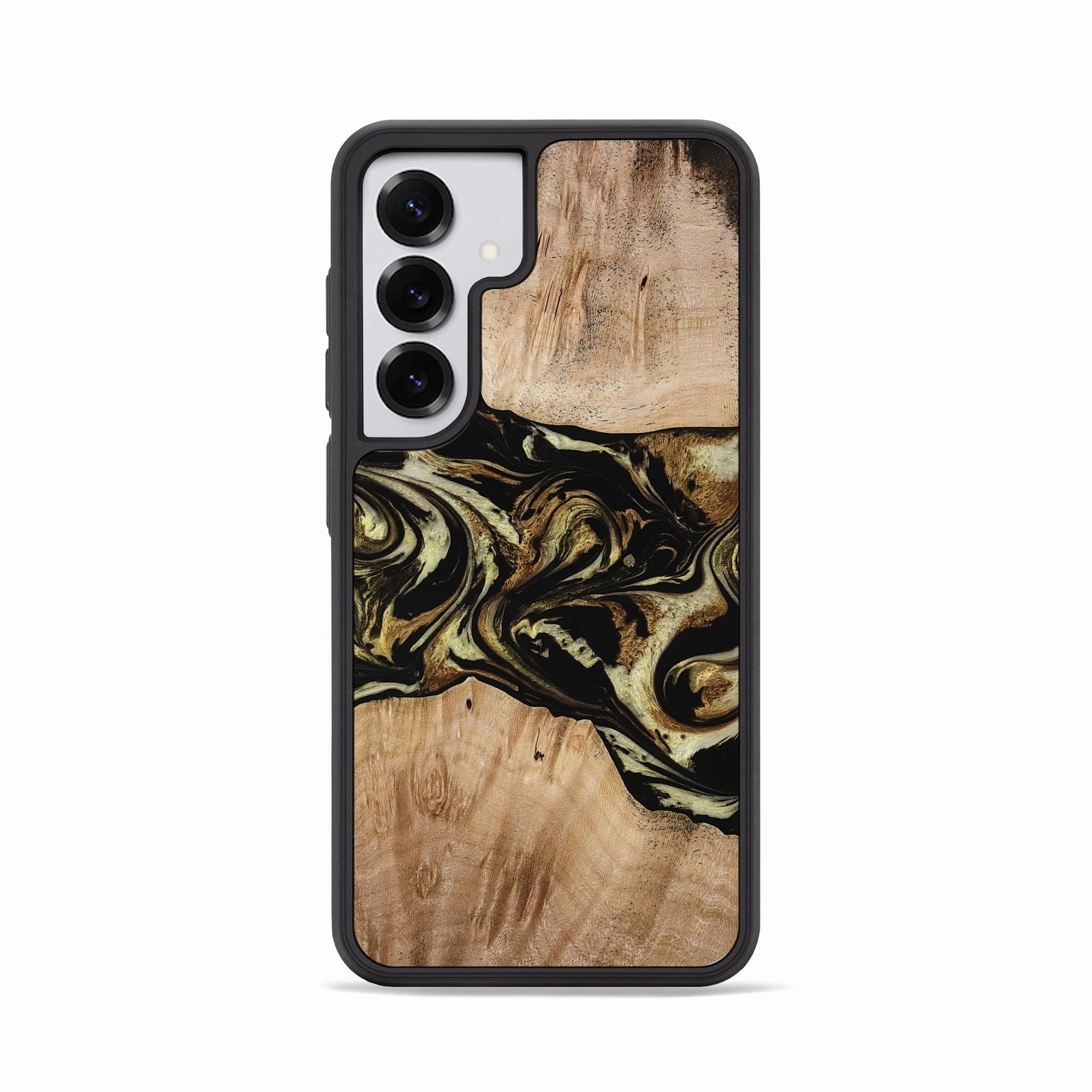 Anti Shock Film Galaxy S25 Wood Phone Case - Tammi (Black & White, 772071)