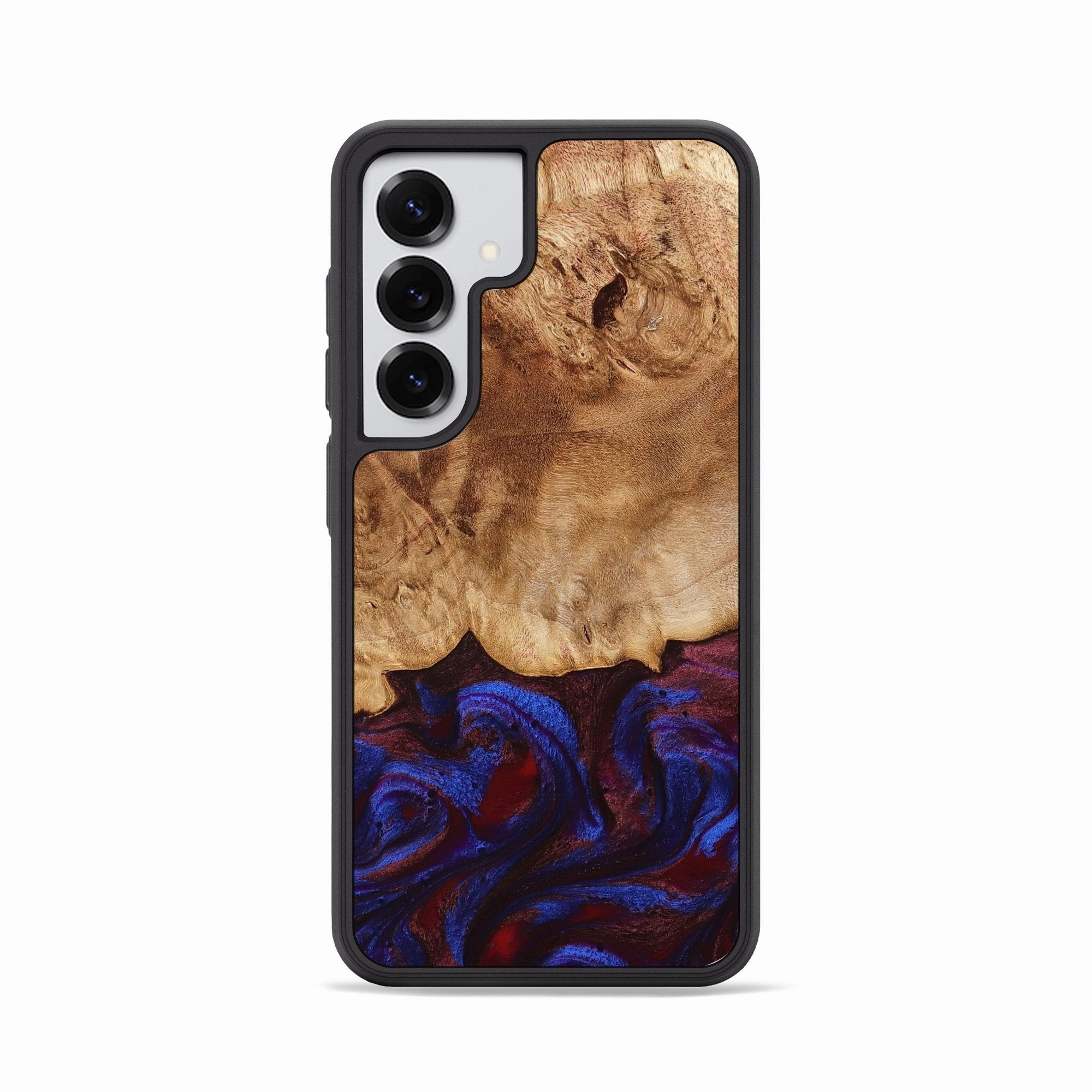 Screen Guard Shockproof Galaxy S25 Wood Phone Case - Tanisha (Red, 778808)