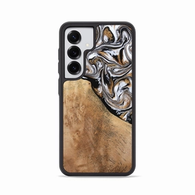 Galaxy S25 Wood Phone Case - Tennie (Black & White, 778320) Ultra Slim Protector Drop Protection