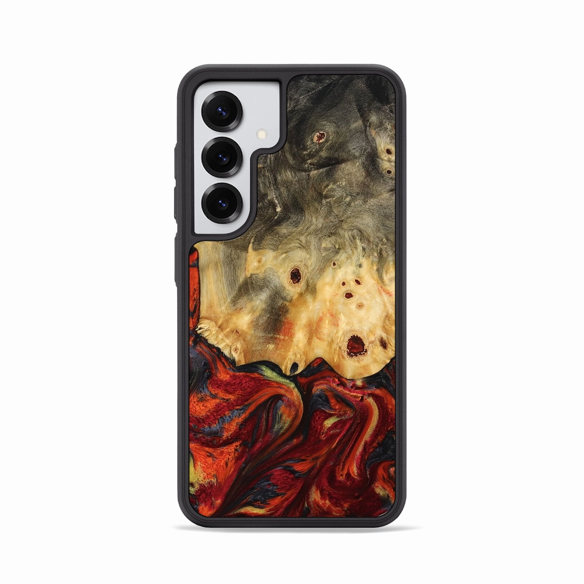 Smooth Surface Galaxy S25 Wood Phone Case - Tosha (Red, 774942)