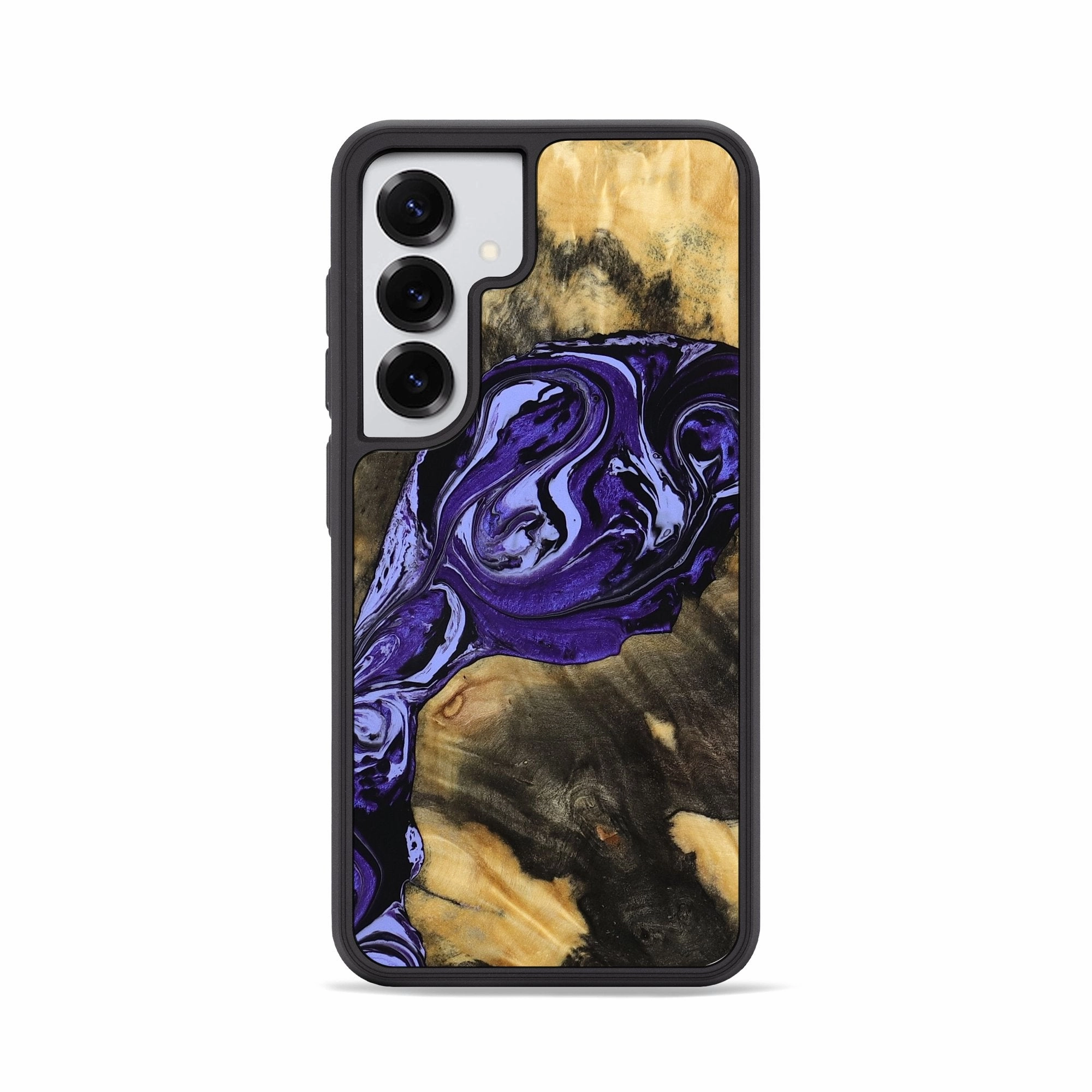 Anti Finger Mark Galaxy S25 Wood Phone Case - Trey (Purple, 769928)