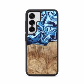 Anti Scratch Coating Anti Glare Film Galaxy S25 Wood Phone Case - Trina (Blue, 781148)