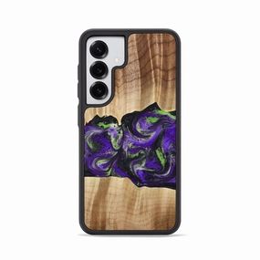 Galaxy S25 Wood Phone Case - Triston (Purple, 777550) Fingerprint Shield