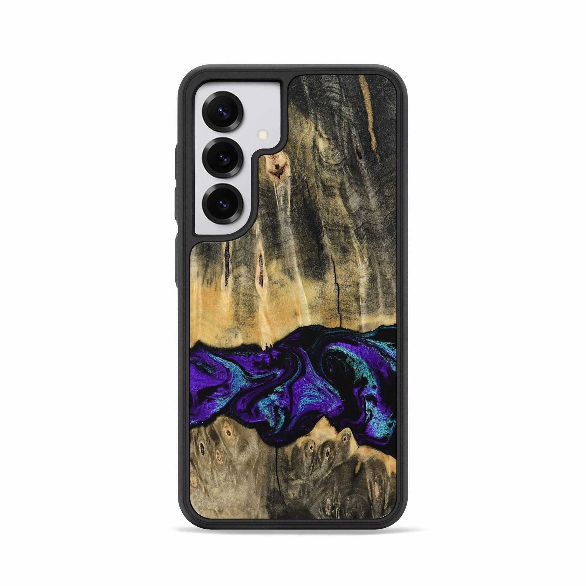 Anti Finger Oil Coating Galaxy S25 Wood Phone Case - Tru (Purple, 767673)