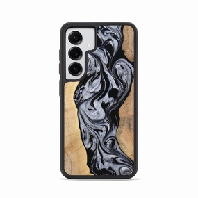 Galaxy S25 Wood Phone Case - Tucker (Black & White, 777572) Smooth Touch Film Screen Defense