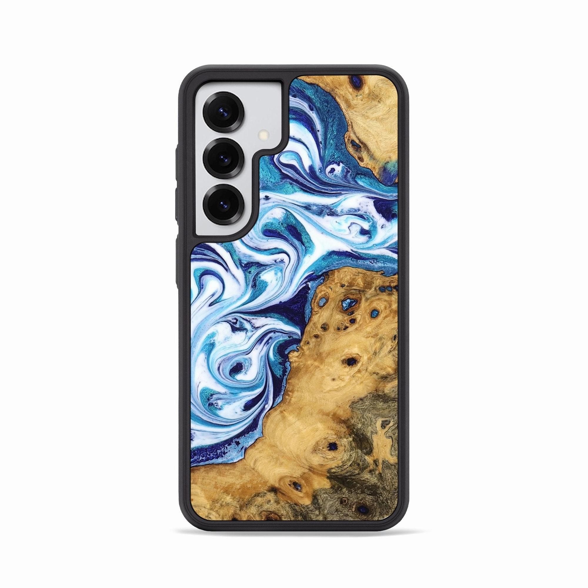 Bubble Free Galaxy S25 Wood Phone Case - Unique (Blue, 777013)