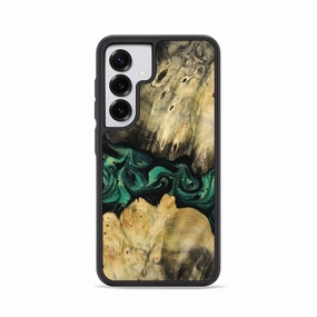 Galaxy S25 Wood Phone Case - Valerie (Green, 769399) Anti Spy Grip Friendly