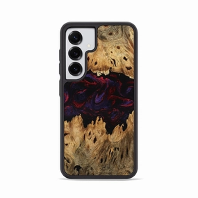 Scratch Resistant Coating Anti Fingerprint Shield Galaxy S25 Wood Phone Case - Vance (Red, 771147)