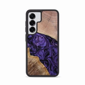 Galaxy S25 Wood Phone Case - Vernon (Purple, 768652) Scratch Resistant Glass