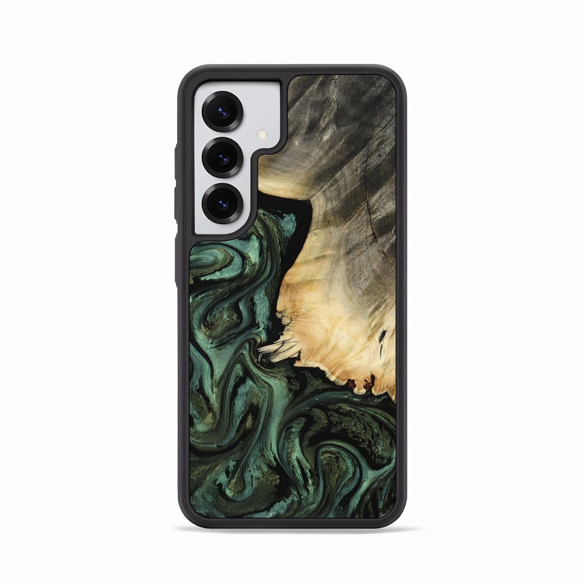Galaxy S25 Wood Phone Case - Vonda (Green, 780073) Grip Friendly