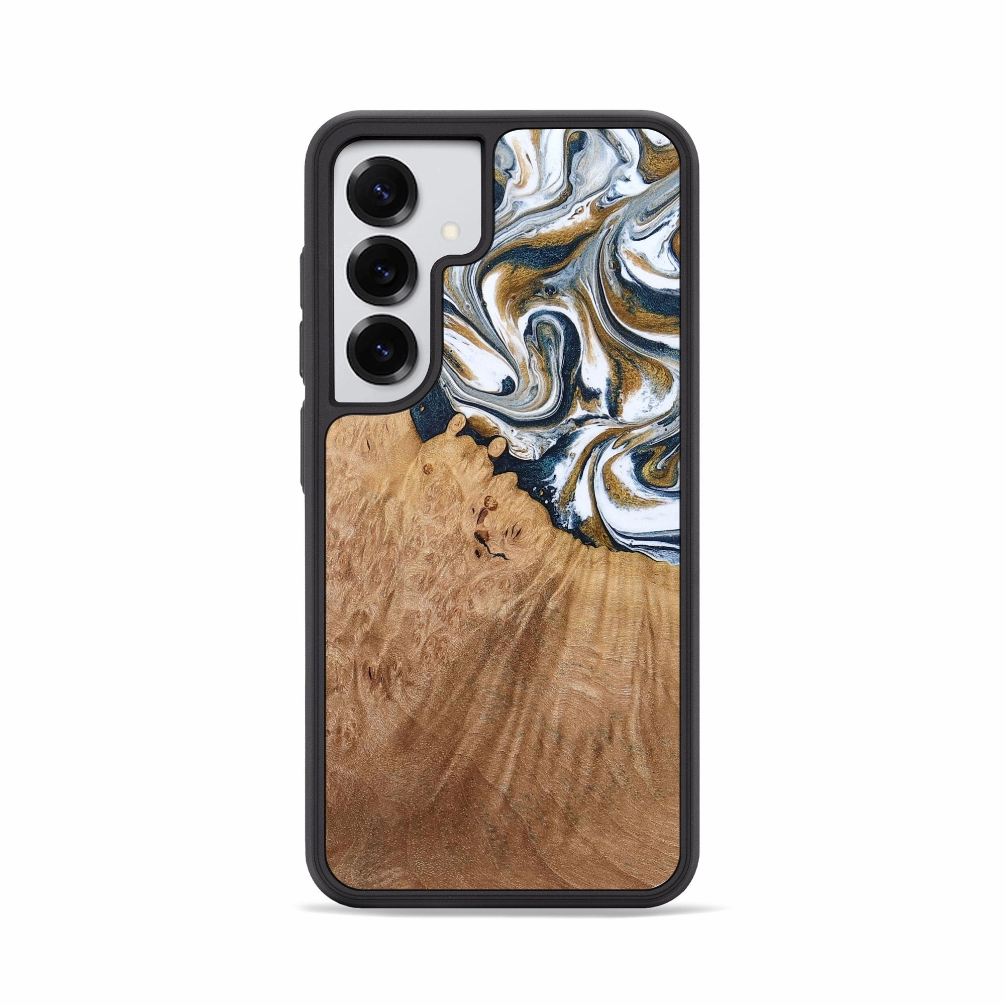 Galaxy S25 Wood Phone Case - Wendi (Black & White, 773556) Bubble Free