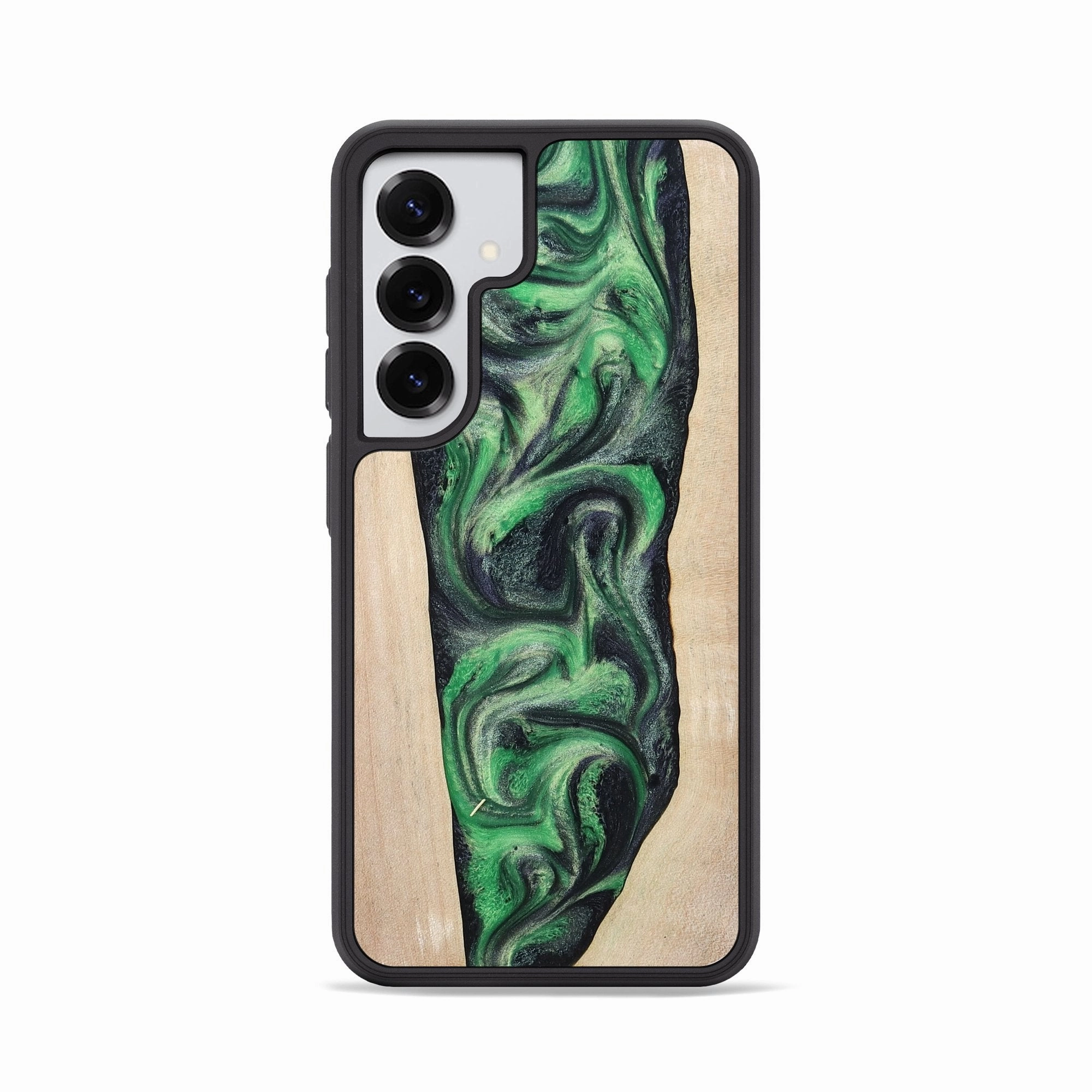 Raised Edges Galaxy S25 Wood Phone Case - Wylie (Green, 777266)