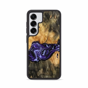 Anti Shock Film Edge to Edge Protection Galaxy S25 Wood Phone Case - Xiomara (Purple, 769903)