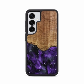Galaxy S25 Wood Phone Case - Zella (Cosmos, 781090) Raised Edges Ultra Clear