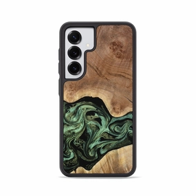 Galaxy S25 Wood Phone Case - Zhane (Green, 779797) Anti Fingerprint Film