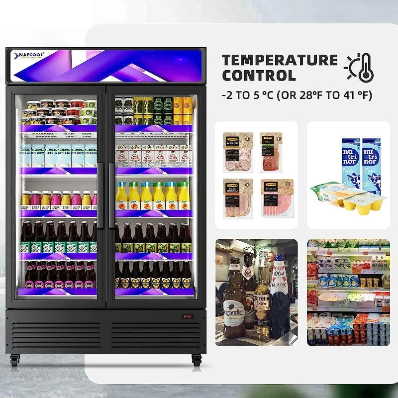 GDR51(H) TWO SECTION Glass Door Merchandiser Refrigerator