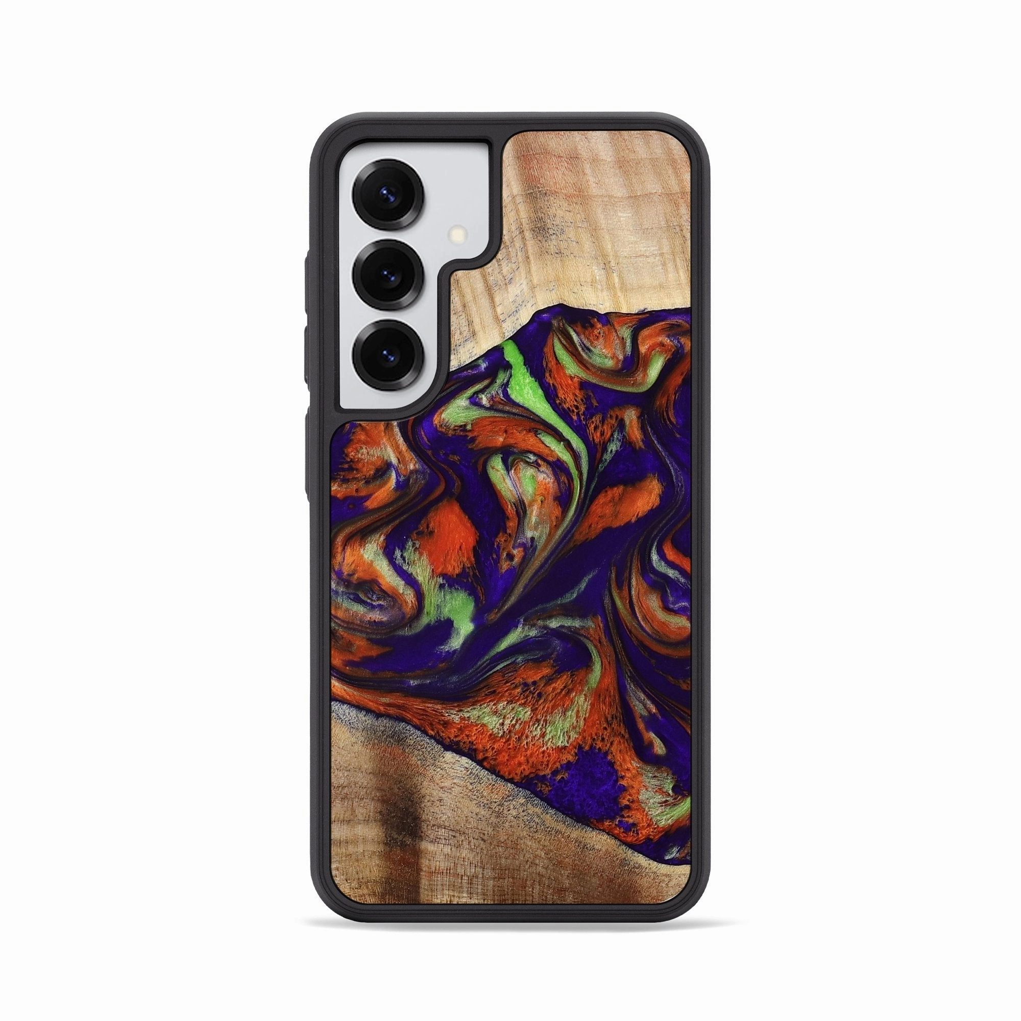 Drop Resistant Galaxy S25 Wood Phone Case - Pearlie (Purple, 777986)