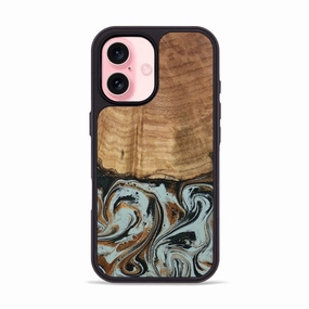 Iphone 16 Wood Phone Case - Javon (Green, 778356) Anti Scratch Shield Anti Reflection Screen