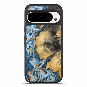 Case Friendly Glass Anti Finger Mark Film Pixel 10 Pro Xl Wood Phone Case - Truett (Teal & Gold, 781695)
