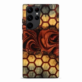 Galaxy S22 Ultra Wood Live Edge Phone Case - Pam (Pattern, 781471) Privacy Screen Bubble Free Screen